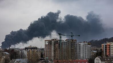 Strike on oil storage unit in Ukraine