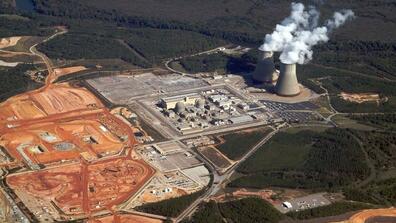 a nuclear power plant from above