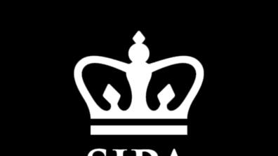 SIPA logo - white crown on Columbian blue field
