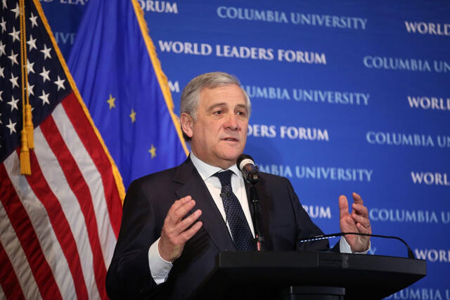 Antonio Tajani, president of the European Parliament, said the United States and Europe must better defend their shared values.