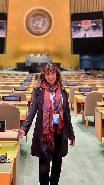 Lisa Garcia MPA-DP '22 at the UN